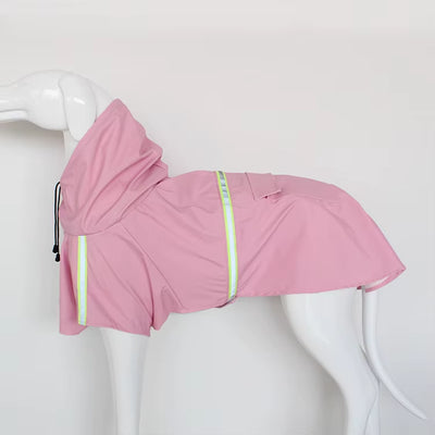 Big Dog Raincoat Cape-Style Reflective Stripe Pet Raincoat Windproof Rain-Proof Dog Hooded Raincoat