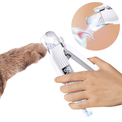 2 in 1 Electric Dog Nail Grinder and Clipper Rechargeable Pet Nail Trimmer with LED Lights Pet Nail Grinder for Dogs and Cats