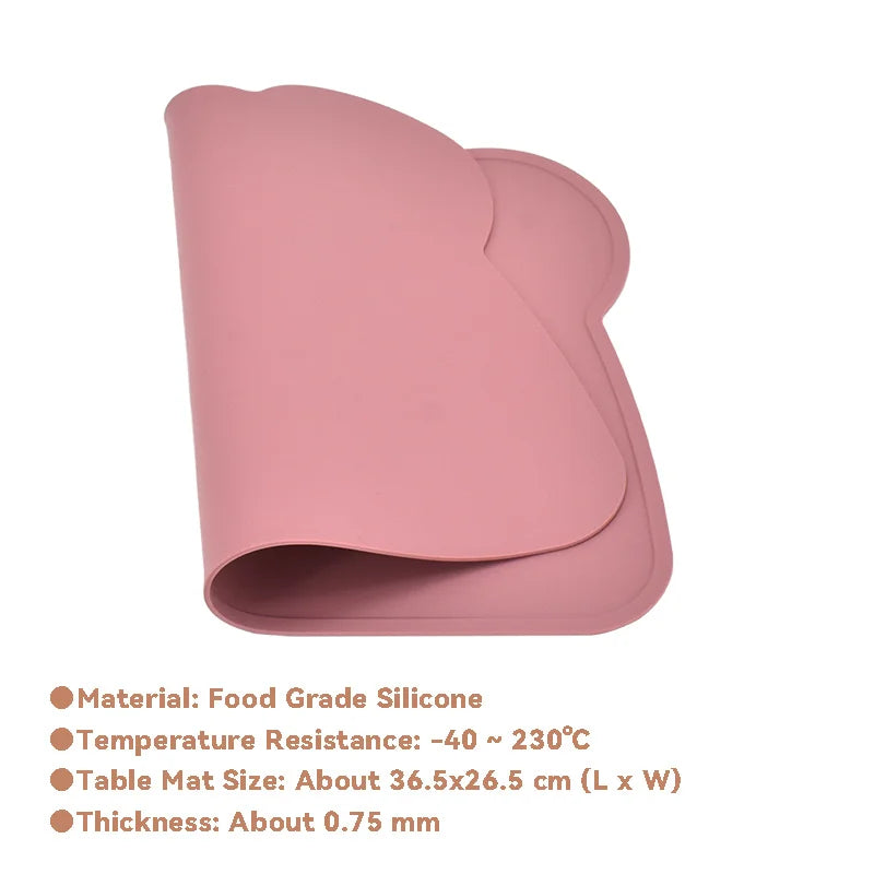 Food Grade Coverage Table Mat Children'S Tableware Pad Silicone Placemat Baby Silicone Feeding Baby Mat Feeding Baby Stuff
