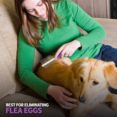 Double-Sided Stainless Steel Dog & Cat Pet Comb Grooming Hair Tool