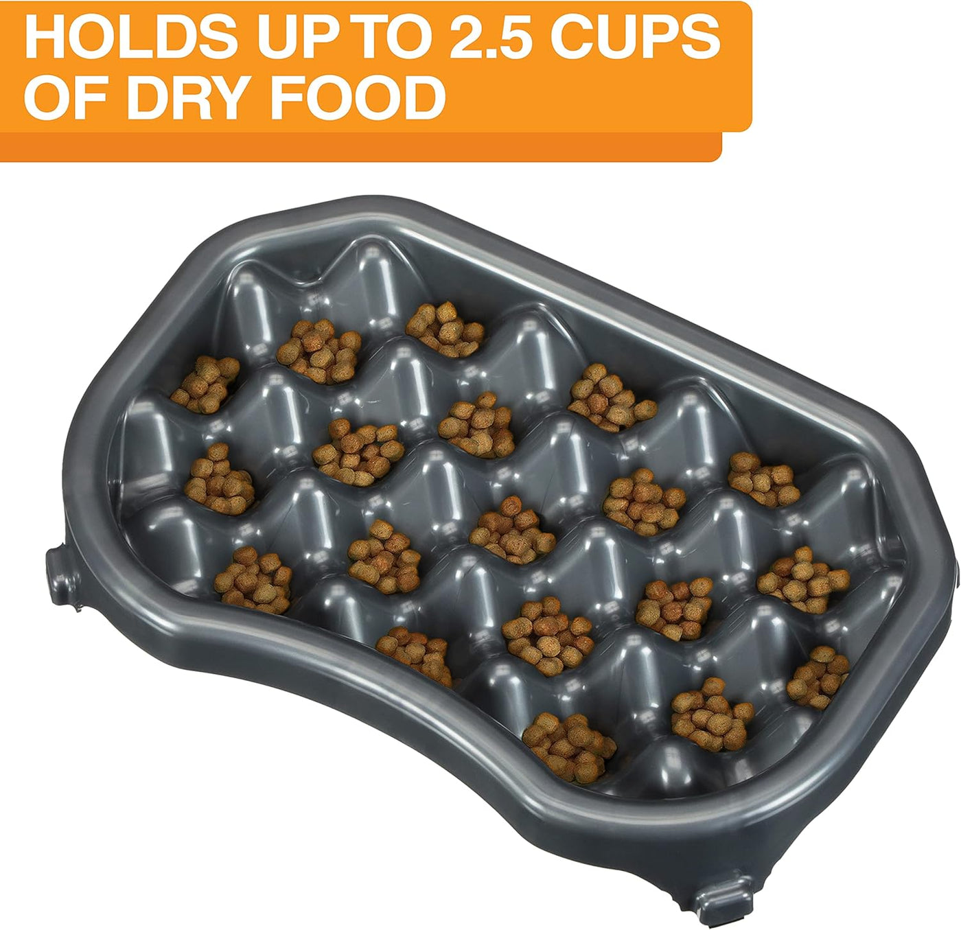 Neater Slow Feeder Dog Bowls, Slows down Fast Eaters to Help Digestion & Prevent Overeating, Non-Slip Food Bowl, Bpa-Free, Holds 2.5 Cup of Food for Small to Medium Breed or Puppy