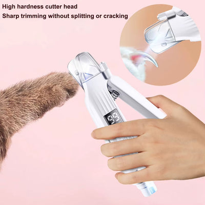 2 in 1 Electric Dog Nail Grinder and Clipper Rechargeable Pet Nail Trimmer with LED Lights Pet Nail Grinder for Dogs and Cats