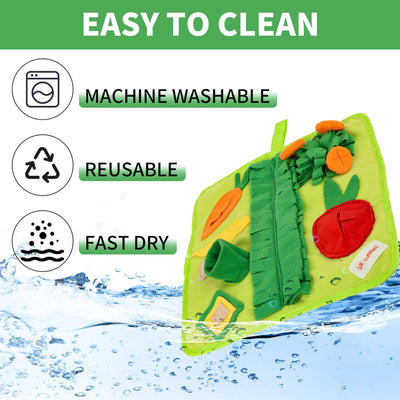 Snuffle Mat for Small Dogs & Cats Soft Foraging Mat for Rabbits Washable anti Slip Perfect for Bunnies Guinea Pigs & Hamsters Sniff Puzzle Toy for Puppies (Small)