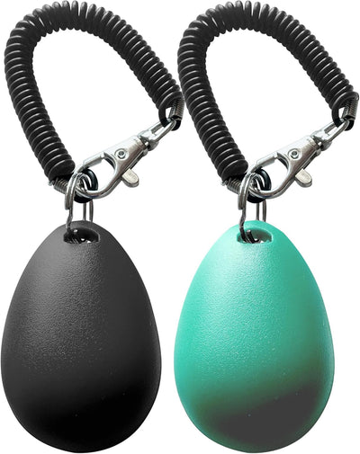 Pet Training Clicker with Wrist Strap - Dog Training Clickers (Black +Bluegreen)
