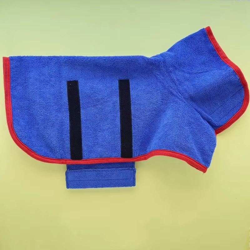 Dog Bathrobe Absorbent Pet Quick Drying Bath Towel Dog Bath Towel Large Small Dogs Clean Absorbent Bathrobe Pet Supplies