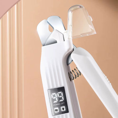 2 in 1 Electric Dog Nail Grinder and Clipper Rechargeable Pet Nail Trimmer with LED Lights Pet Nail Grinder for Dogs and Cats