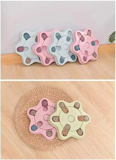 Dog Boredom Breaker Improve IQ, Puzzle Toy for Pet and Cat, Slow Feeder Treats Dispenser Interactive Toy to Hide and Seek Food (Green)